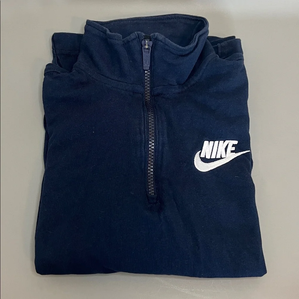 Nike Cotton Quarter Zip Blue Size Medium - Picture 5 of 7